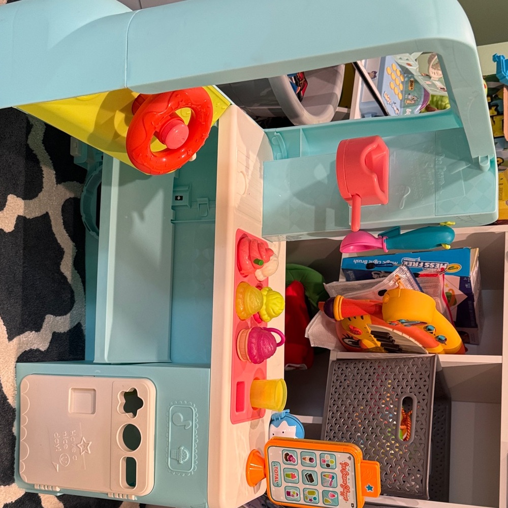 Colorful Kids Cooking Station with Accessories